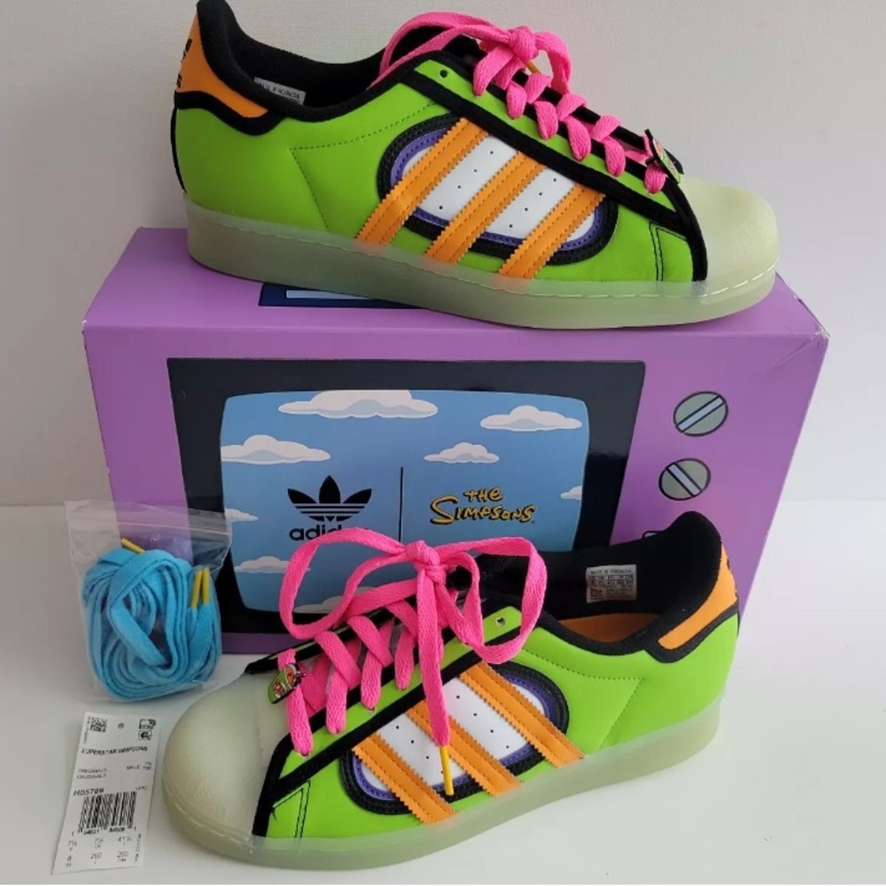 Adidas 2021 Superstar Simpsons Squishe H05789 Sneakers Men’s Size US 6.5  - New